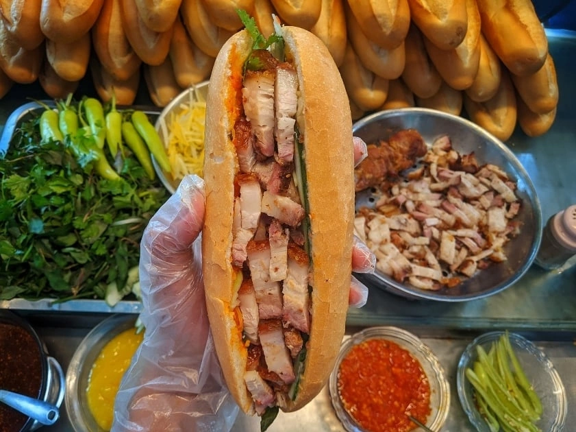 Roasted pork bánh mì has been voted the best dish in Vietnam.